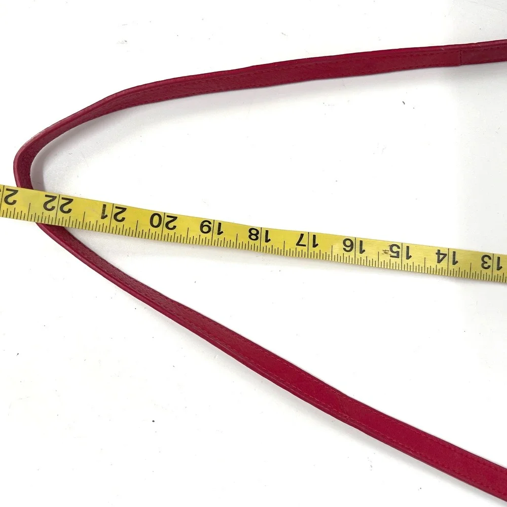 Radley London Womens Crossbody Shoulder Bag Red Pebbled Leather Zip Details